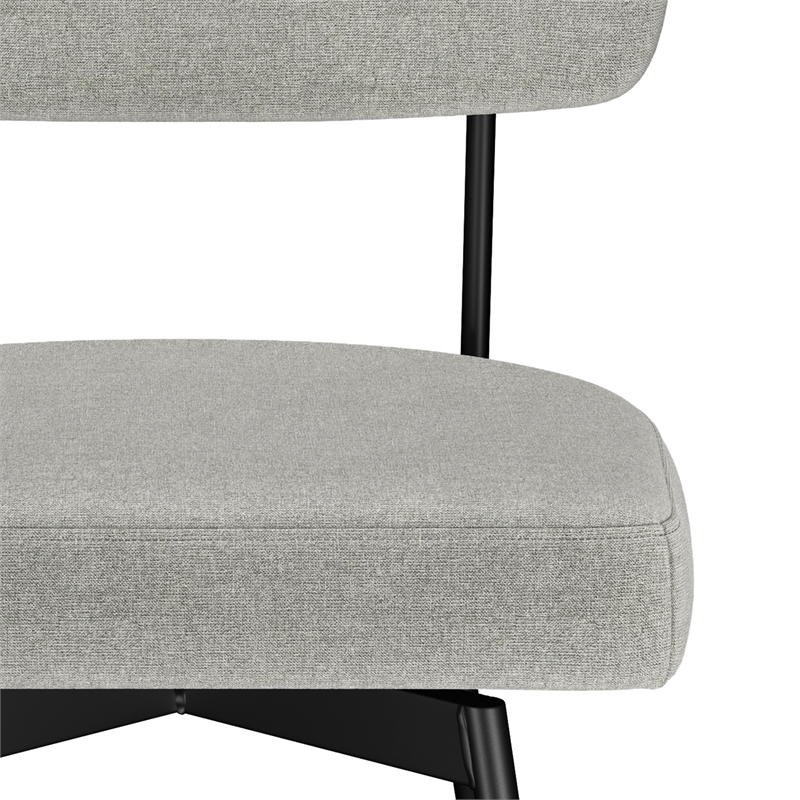 Giselle Modern Swivel Counter Height Stool(setof2)in Light Gray Polyester Linen