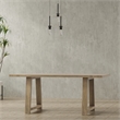 Simpli Home Aeris 72 inch Wide Solid Mango Farmhouse Dining Table in Gray Wash