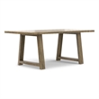 Simpli Home Aeris 72 inch Wide Solid Mango Farmhouse Dining Table in Gray Wash