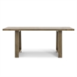 Simpli Home Aeris 72 inch Wide Solid Mango Farmhouse Dining Table in Gray Wash