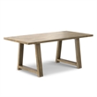 Simpli Home Aeris 72 inch Wide Solid Mango Farmhouse Dining Table in Gray Wash