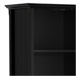 Acadian SOLID WOOD 72 inch x 26 inch Transitional 5 Shelf Bookcase in Black