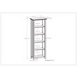 Acadian SOLID WOOD 72 inch x 26 inch Transitional 5 Shelf Bookcase in Black