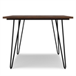 Hunter 66 inch x 40 inch Rectangle Industrial Dining Table in Walnut Veneer