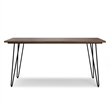 Hunter 66 inch x 40 inch Rectangle Industrial Dining Table in Walnut Veneer