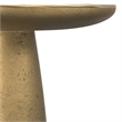 Dominique Contemporary 18 inch Wide Metal Side Table in Antique Brass