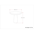 Dominique Contemporary 18 inch Wide Metal Side Table in Antique Brass