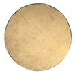 Dominique Contemporary 18 inch Wide Metal Side Table in Antique Brass