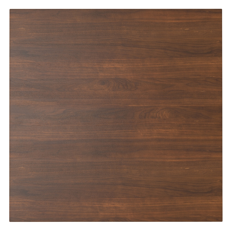 Eastwood 54 inch x 54 inch Square Contemporary Dining Table in Walnut