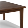 Eastwood 54 inch x 54 inch Square Contemporary Dining Table in Walnut