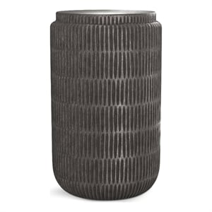 Juno Modern Industrial 15&quot Wide Metal Side Table in Graphite &Fully Assembled
