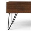 Hunter 32 inch Wide Solid Wood Lift Top Square Coffee Table in Walnut