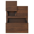Hunter 32 inch Wide Solid Wood Lift Top Square Coffee Table in Walnut
