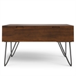 Hunter 32 inch Wide Solid Wood Lift Top Square Coffee Table in Walnut