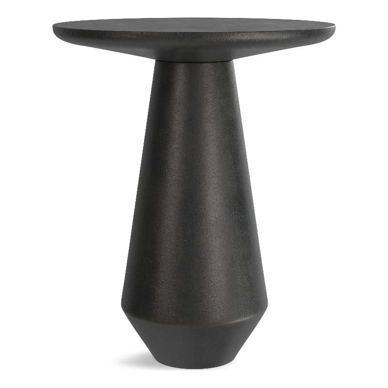 Gloria Contemporary 16 inch Wide Metal Side Table in Graphite & Fully Assembled