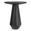 Gloria Contemporary 16 inch Wide Metal Side Table in Graphite & Fully Assembled