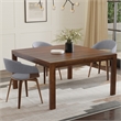 Wilson 54 inch x 54 inch Square Contemporary Dining Table in Walnut Veneer