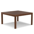 Wilson 54 inch x 54 inch Square Contemporary Dining Table in Walnut Veneer