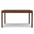 Wilson 54 inch x 54 inch Square Contemporary Dining Table in Walnut Veneer