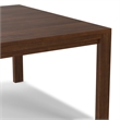 Wilson 54 inch x 54 inch Square Contemporary Dining Table in Walnut Veneer
