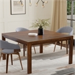 Wilson 54 inch x 54 inch Square Contemporary Dining Table in Walnut Veneer