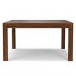 Wilson 54 inch x 54 inch Square Contemporary Dining Table in Walnut Veneer