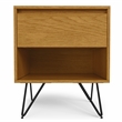 Hunter  20 inch Wide Industrial Nightstand in Oak