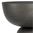 Hughes Contemporary 14 inch Wide Metal Side Table in Black Nickel