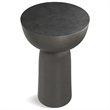Hughes Contemporary 14 inch Wide Metal Side Table in Black Nickel
