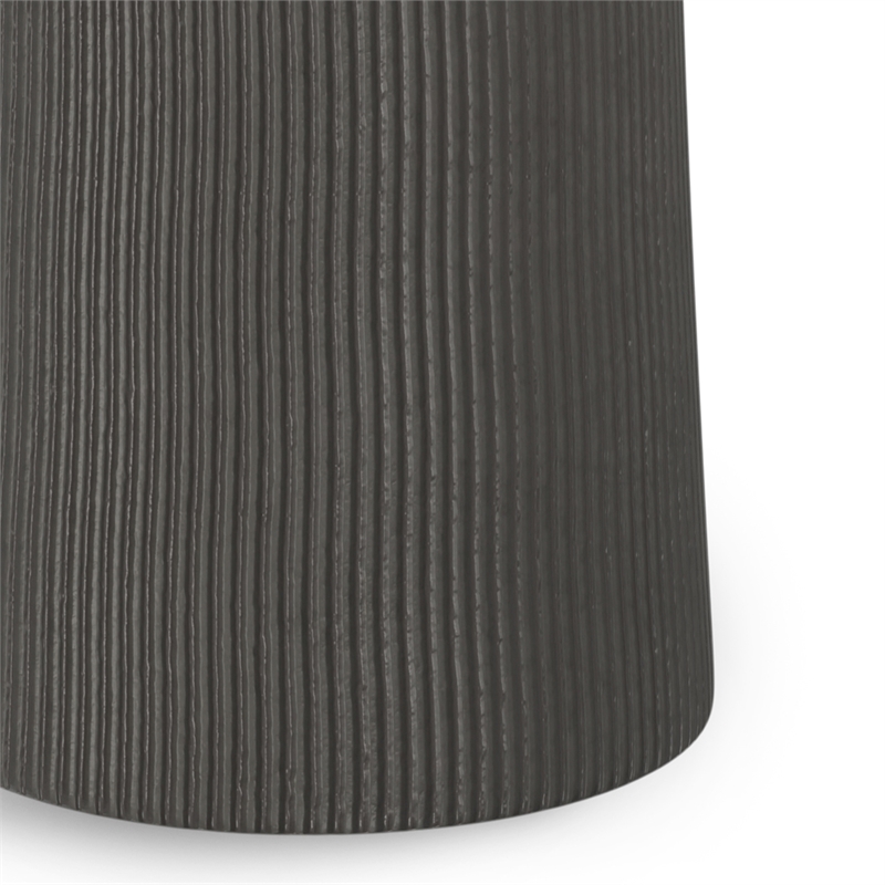 Hughes Contemporary 14 inch Wide Metal Side Table in Black Nickel