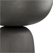 Hughes Contemporary 14 inch Wide Metal Side Table in Black Nickel