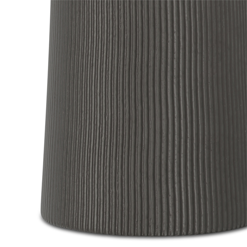 Hughes Contemporary 14 inch Wide Metal Side Table in Black Nickel