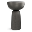 Hughes Contemporary 14 inch Wide Metal Side Table in Black Nickel