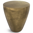 Cavan Contemporary 17 inch Wide Metal Side Table in Antique Brass