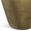 Cavan Contemporary 17 inch Wide Metal Side Table in Antique Brass