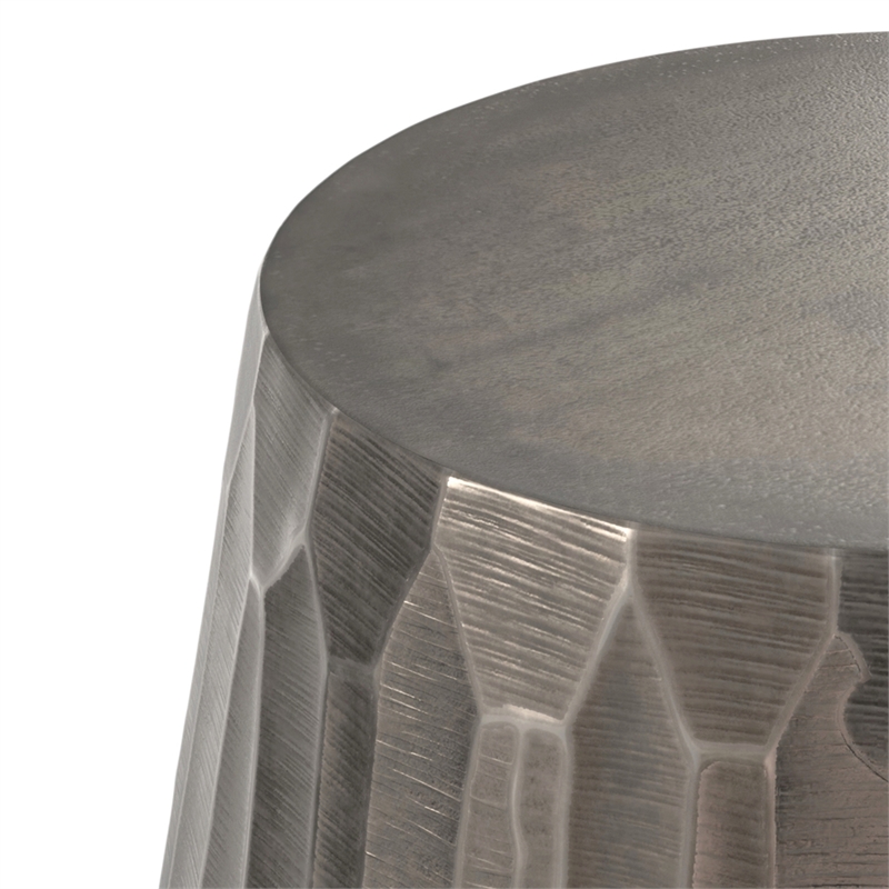 Nellie Modern Industrial 19 inch Wide Metal Side Table in Graphite