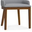 Stephanie  Contemporary Dining Chair (Set of 2) in Light Gray Linen Look Fabric