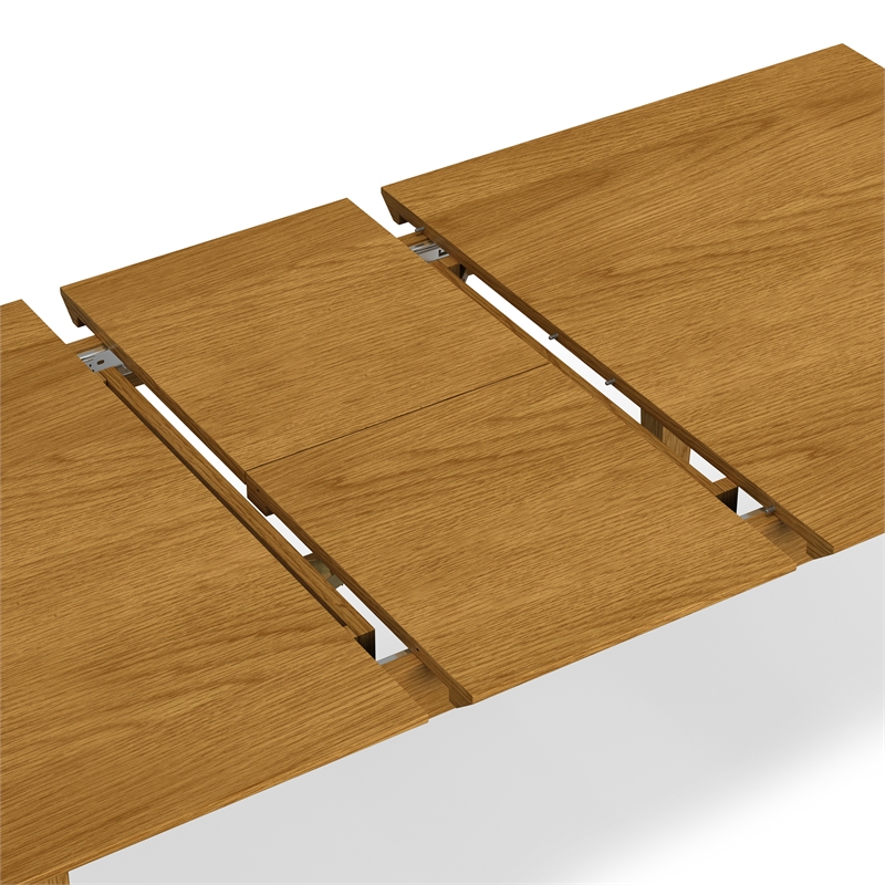 Colby 60-76 inch x 36 inch Rectangle Contemporary Extendable Dining Table in Oak