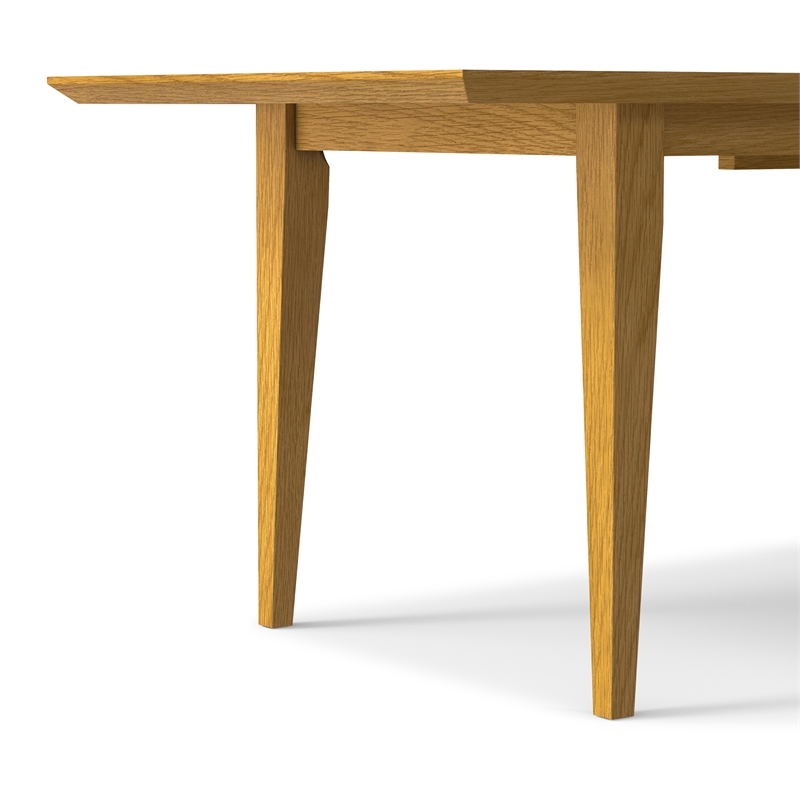 Colby 60-76 inch x 36 inch Rectangle Contemporary Extendable Dining Table in Oak