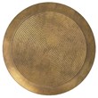 Timmons  21 inch Wide Round Contemporary Coffee Table in Antique Brass