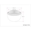 Timmons  21 inch Wide Round Contemporary Coffee Table in Antique Brass