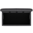 Gabbie 48 inch Wide Contemporary Storage Ottoman in Slate Gray Polyester Linen