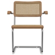 Madalyn  Mid Century Modern Dining Arm Chair ( Set of 2 ) in Natural Rattan