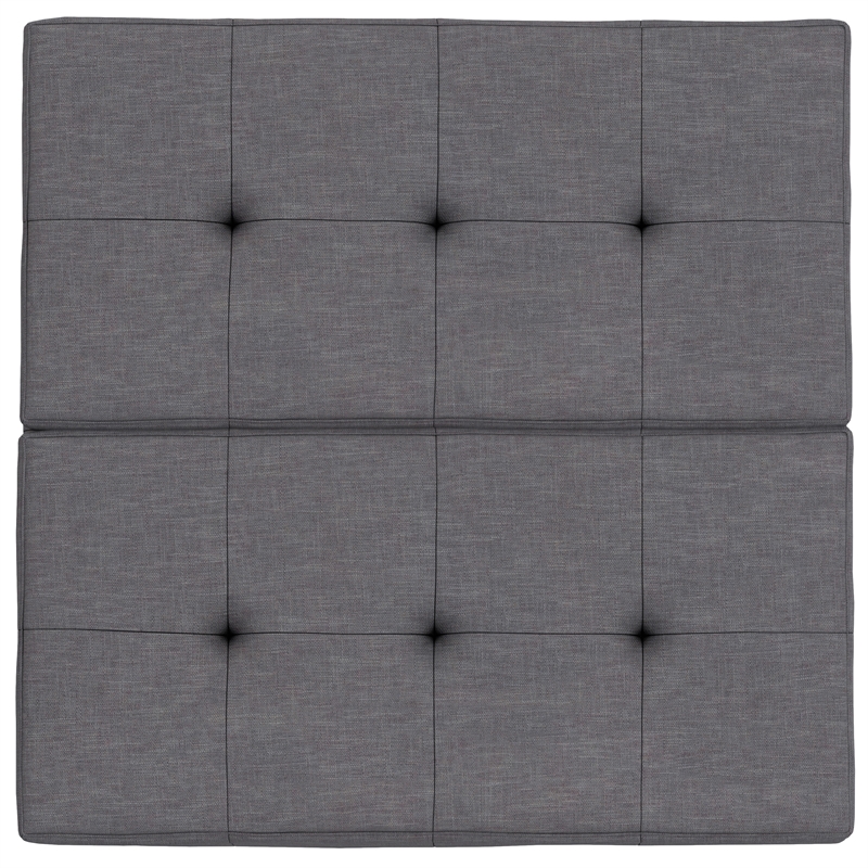 Dover 36 inch Wide Lift Top Coffee Table Storage Ottoman in Slate Gray