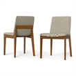 Selena Dining Chair (Setof 2) in Natural Linen Look Fabric & Fully Assembled