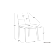 Selena Dining Chair (Setof 2) in Light Gray Linen Look Fabric & Fully Assembled