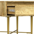 Fallon SOLID MANGO WOOD 20 inch Wide Square End Table with Drawer in Natural
