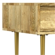 Fallon SOLID MANGO WOOD 20 inch Wide Square End Table with Drawer in Natural