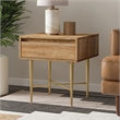 Fallon SOLID MANGO WOOD 20 inch Wide Square End Table with Drawer in Natural