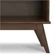 Draper SOLID HARDWOOD 30x 64inch Modern Low Bookcase in Walnut Brown